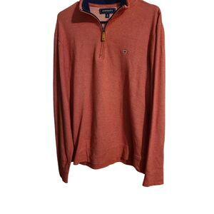 Crown & Ivy Men's Blue Quarter Zip Pullover Sweater‎ Size Medium